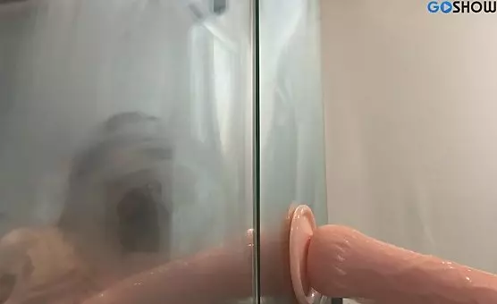 Sensual Dildo Suction Under the Shower